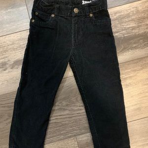 Straight Leg Black Corduroy Pants